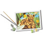 CREART kit artistico CUCCIOLO DI LEOPARDO ravensburger 10 COLORI con cornice QUADRO età 9+