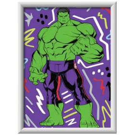 CREART kit artistico INCREDIBILE HULK ravensburger 9 COLORI con cornice QUADRO età 9+