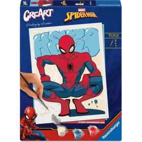 CREART kit artistico SPIDERMAN ravensburger MARVEL con pennello e COLORI età 12+
