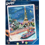 CREART kit artistico NATALE A PARIGI ravensburger PREMIUM con pennello 2 IN 1 età 12+