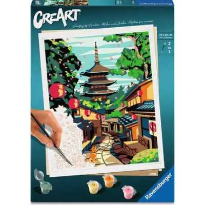 CREART kit artistico JAPAN ravensburger PREMIUM con pennello 2 IN 1 età 12+