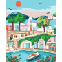 CREART kit artistico GREEK ISLAND ravensburger PREMIUM con pennello 2 IN 1 età 12+