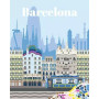 CREART kit artistico BARCELONA ravensburger PREMIUM con pennello 2 IN 1 età 12+