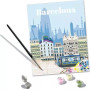 CREART kit artistico BARCELONA ravensburger PREMIUM con pennello 2 IN 1 età 12+