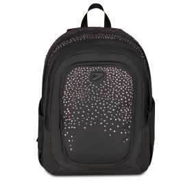 ZAINO TECH seven GLITZYCUTE con strass NERO E ROSA backpack SCUOLA E TEMPO LIBERO