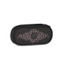 ASTUCCIO OVAL portapenne ovale GLITYCUTE organizzato NERO E ROSA seven STRASS