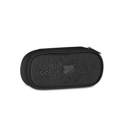 ASTUCCIO OVAL portapenne ovale GLITYCUTE organizzato NERO seven STRASS