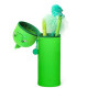 KAWAII 2 in 1 ASTUCCIO in silicone DINO legami TOMBOLINO portapenne con zip VERDE dinosauro