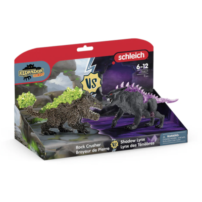LINCE OMBRA VS SPACCAROCCE rock crusher contro shadow lynx ELDRADOR 70827 SCHLEICH età 6+