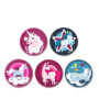 KLETTIES per il tuo zaino UNICORNS 2021 ergobag UNICORNI patelle intercambiabili SET DI 5 PEZZI