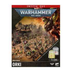 INIZIA CON GLI ORKI set introduttivo WARHAMMER 40K games workshop IN ITALIANO età 12+