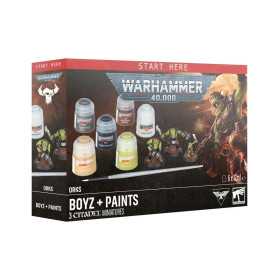 ORKI RAGAZZI + COLORI set di pittura WARHAMMER 40K games workshop IN ITALIANO età 12+