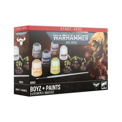 ORKI RAGAZZI + COLORI set di pittura WARHAMMER 40K games workshop IN ITALIANO età 12+