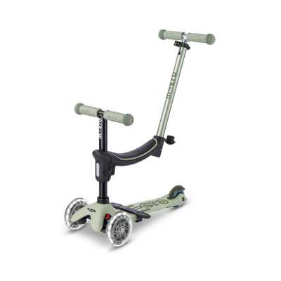 MINI2GROW DELUXE monopattino LED multifunzione MICRO scooter VERDE SALVIA età 1+
