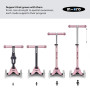 MINI2GROW DELUXE monopattino LED multifunzione MICRO scooter ROSA età 1+