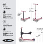 MINI2GROW DELUXE monopattino LED multifunzione MICRO scooter ROSA età 1+
