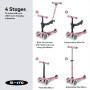 MINI2GROW DELUXE monopattino LED multifunzione MICRO scooter ROSA età 1+