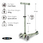 MINI MICRO DELUXE scooter LED multifunzione DONDOLO E MONOPATTINO micro mobility VERDE SALVIA età 1+