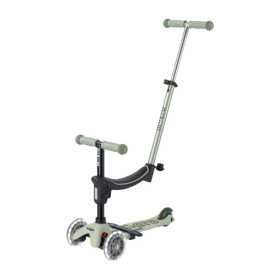 MINI MICRO DELUXE scooter LED multifunzione DONDOLO E MONOPATTINO micro mobility VERDE SALVIA età 1+