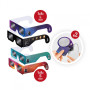ECLIPSE pack KIT PER ECLISSI set scientifico CON 4 OCCHIALI e due lenti BUKI età 6+