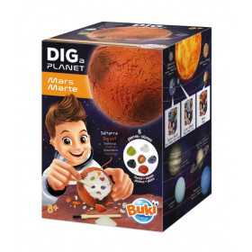 PIANETA MARTE da scavare DIG A PLANET mars BUKI kit scientifico CON 6 PIETRE età 8+
