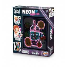NEON DIY BUBBLE TEA kit artistico BUKI luci e colori 4 ALL KIDS età 7+