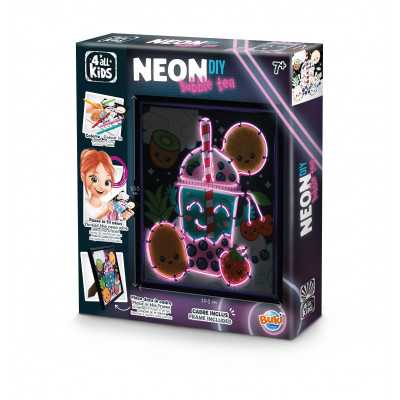 NEON DIY BUBBLE TEA kit artistico BUKI luci e colori 4 ALL KIDS età 7+