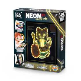 NEON DIY MANEKI-NEKO kit artistico BUKI luci e colori 4 ALL KIDS età 7+