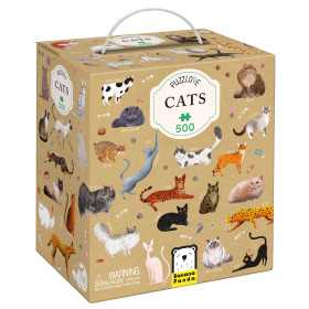 PUZZLE puzzlove GATTI cats BANANA PANDA in cartone 500 PEZZI età 9+