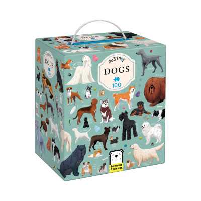 PUZZLE puzzlove DOGS cani BANANA PANDA in cartone 100 PEZZI età 5+