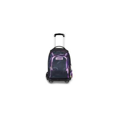 TROLLEY NEW JACK 8WD seven DETACH shadows of color NERO E ROSA da 34 litri ZAINO SCUOLA