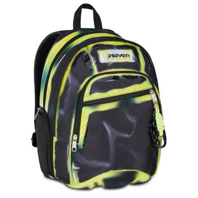ZAINO seven DUAL backpack SHADOWS OF COLOR scuola GIALLO LIME