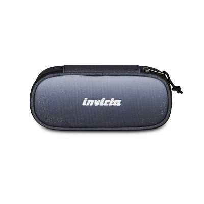 ASTUCCIO invicta OVAL portapenne SHINE pencil case GRIGIO seven JET BLACK ovale LIP