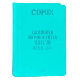 DIARIO datato TURCHESE da 16 mesi STANDARD std COMIX agenda 2026 2027 scuola LA SCUOLA