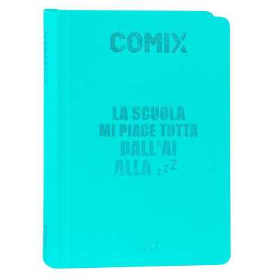 DIARIO datato TURCHESE da 16 mesi STANDARD std COMIX agenda 2026 2027 scuola LA SCUOLA