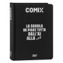 DIARIO datato BLACK AND SILVER da 16 mesi MINI piccolo COMIX agenda 2026 2027 scuola LA SCUOLA