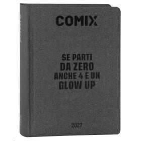 DIARIO datato CHARCOAL da 16 mesi MINI piccolo COMIX agenda 2026 2027 scuola SE PARTI