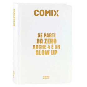DIARIO datato HOLO WHITE da 16 mesi MINI piccolo COMIX agenda 2026 2027 scuola SE PARTI