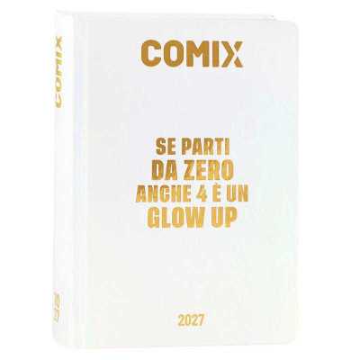 DIARIO datato HOLO WHITE da 16 mesi MINI piccolo COMIX agenda 2026 2027 scuola SE PARTI