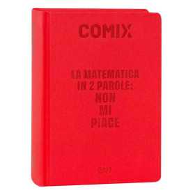 DIARIO datato RED da 16 mesi MINI piccolo COMIX agenda 2026 2027 scuola LA MATEMATICA