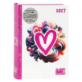 DIARIO color ME my evolution LOVE PINK datato MEDIUM da 16 mesi AGENDA 2026 2027 scuola