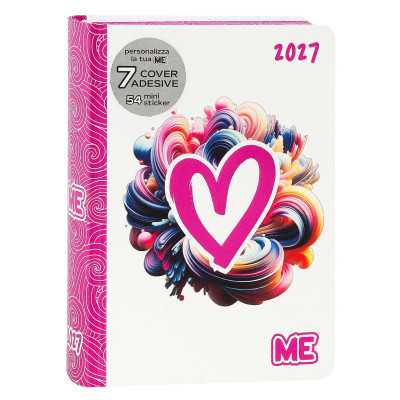 DIARIO color ME my evolution LOVE PINK datato MEDIUM da 16 mesi AGENDA 2026 2027 scuola