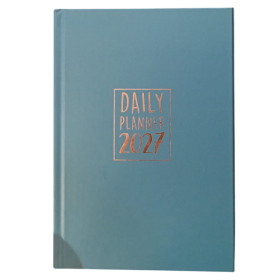 AGENDA 2027 biembi DAILY PLANNER cartonata BLU giornaliera DAY un giorno tira l'altro