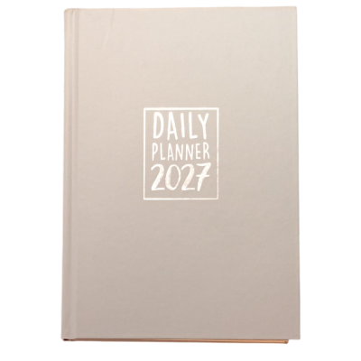AGENDA 2027 biembi DAILY PLANNER cartonata GRIGIO giornaliera DAY un giorno tira l'altro