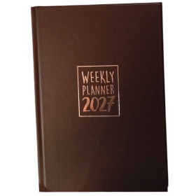 AGENDA 2027 biembi WEEKLY PLANNER cartonata NERO settimanale WEEK un giorno tira l'altro