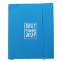 AGENDA 2027 biembi DAILY PLANNER in cuoio BLU giornaliera DAY un giorno tira l'altro