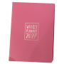 AGENDA 2027 biembi WEEKLY PLANNER in cuoio ROSSO settimanale WEEK un giorno tira l'altro