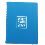 AGENDA 2027 biembi WEEKLY PLANNER in cuoio BLU settimanale WEEK un giorno tira l'altro