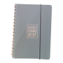 AGENDA 2027 biembi WEEKLY PLANNER in cuoio GRIGIO settimanale WEEK un giorno tira l'altro 9X14CM