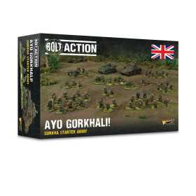 AYO GORKHALI gurkha STARTER ARMY set di miniature BOLT ACTION warlord games IN INGLESE età 14+